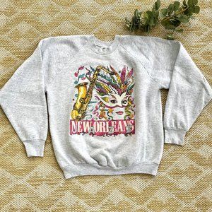 Vintage New Orleans Mardi Gras Jazz Sweatshirt